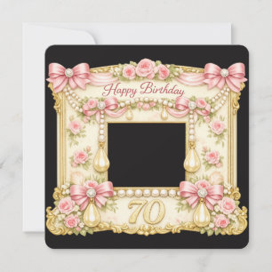 Carte d'anniversaire 70 ans style Marie Antoinette