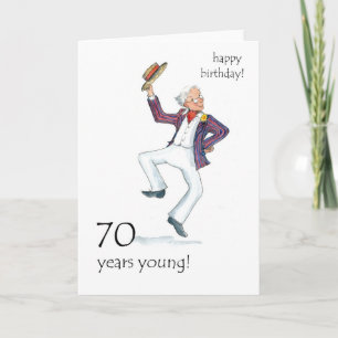 Carte d'anniversaire 70th - Man Dancing!