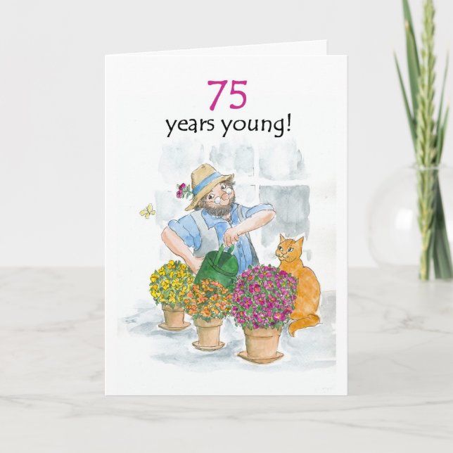 Carte d'anniversaire 75e - Gardener (Devant)