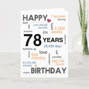 Carte d'anniversaire 78e