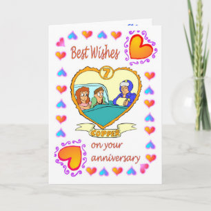 Carte d'anniversaire - 7ème cuivre