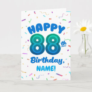 Carte d'anniversaire 88 avec numéro personnalisé