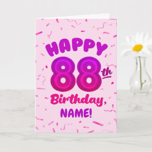 Carte d'anniversaire 88ème numéro personnalisé