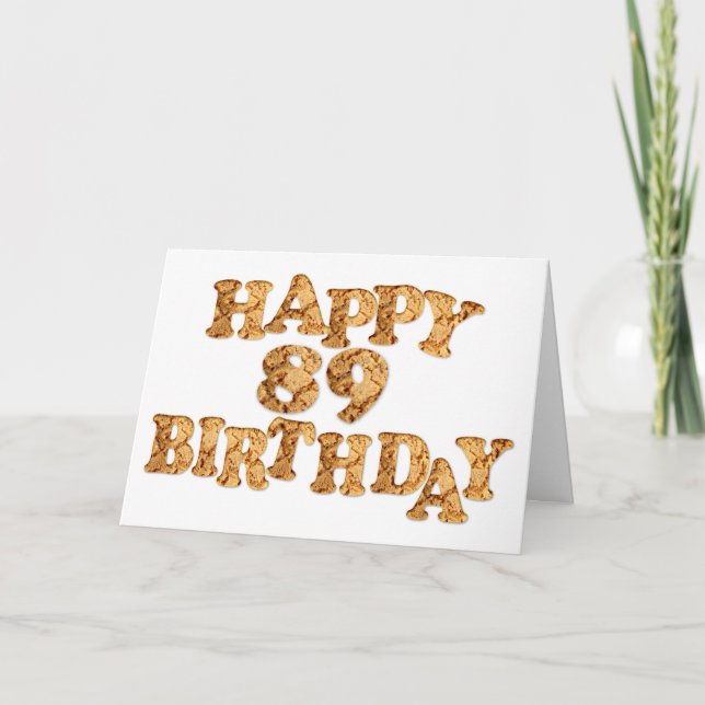 Carte d'anniversaire 89e pour un amateur de cookie (Devant)