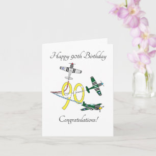 Carte d'anniversaire 90 ans des Mustangs