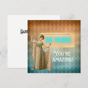 Carte d'anniversaire 90 ans Vintage Singer Flat