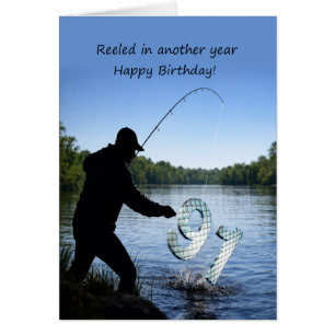 Carte d'anniversaire 91 ans pour un pêcheur 