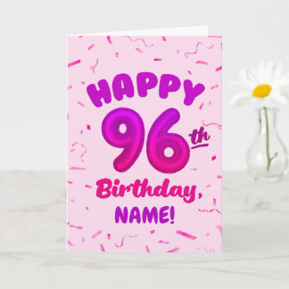 Carte d'anniversaire 96ème Numéro Personnalisé