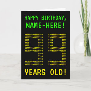 Carte d'anniversaire "99 ANS!" Amusante, Geek, Int