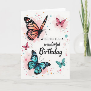 Carte d'anniversaire à aile vibrante