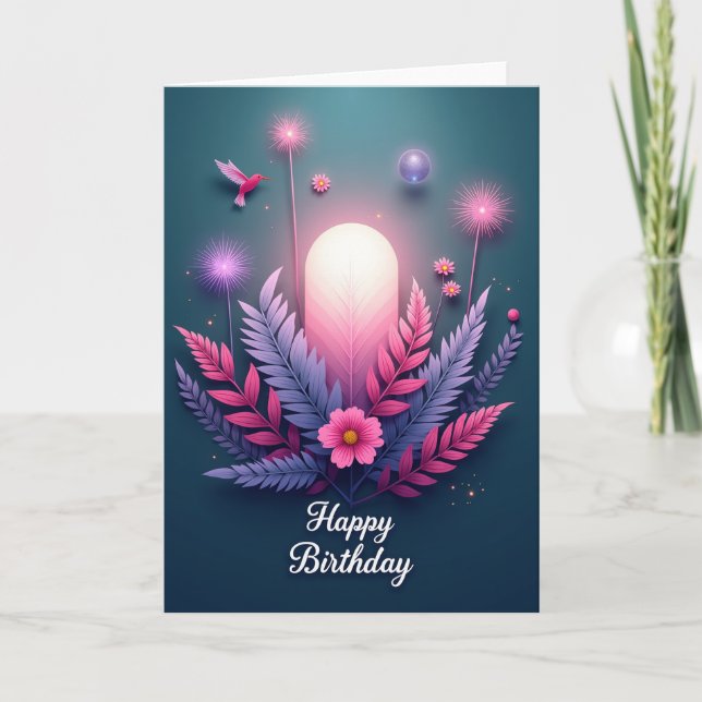 Carte d'anniversaire à arche lumineuse (Devant)