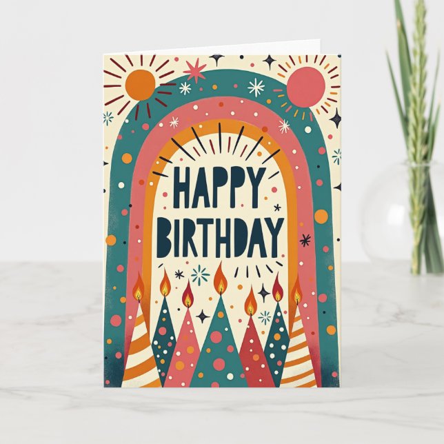 Carte d'anniversaire à arche vibrante (Devant)