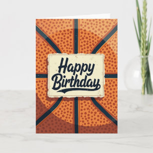Carte d'anniversaire à balle orange