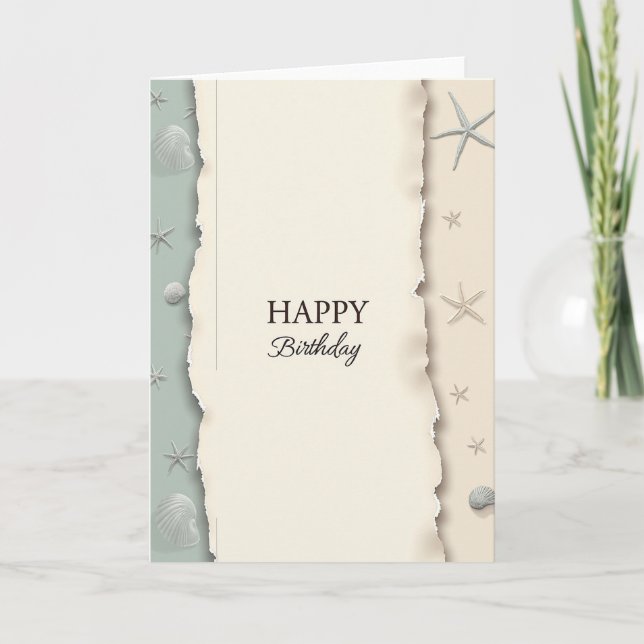Carte d'anniversaire à bordure travaillée (Devant)
