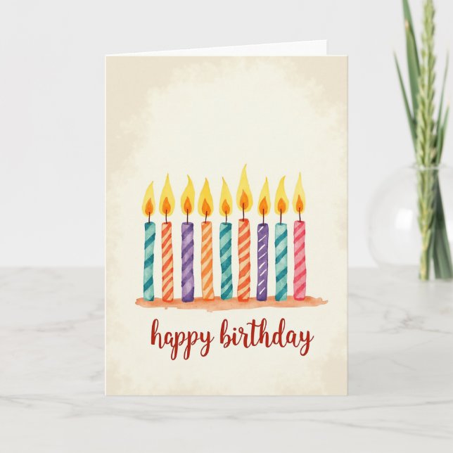 Carte d'anniversaire à bougie (Devant)