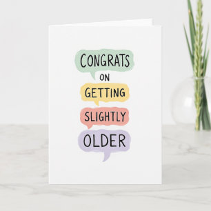 Carte d'anniversaire à bulles aquarelle