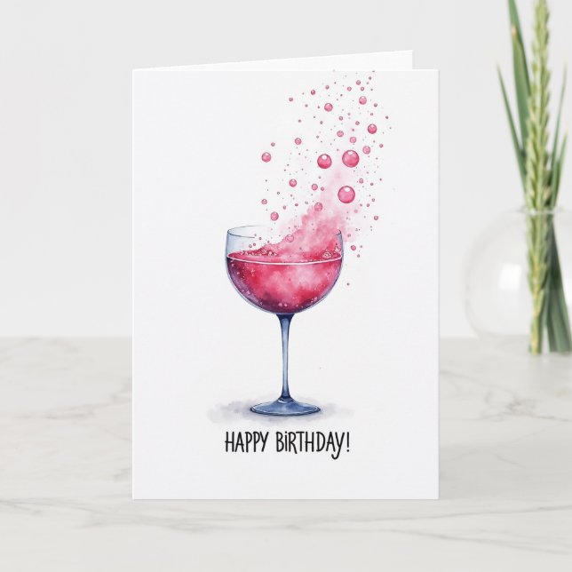 Carte d'anniversaire à bulles pétillantes (Devant)