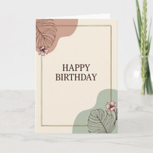 Carte d'anniversaire à cadre serif