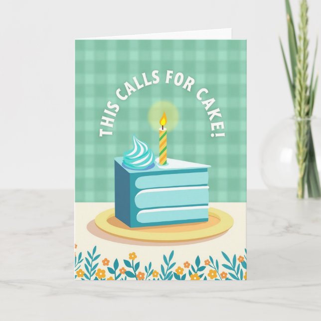 Carte d'anniversaire à carreaux (Devant)