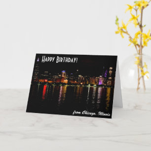 Carte d'anniversaire à Chicago Skyline