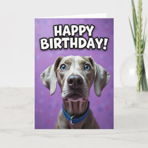 Carte d'anniversaire à collier bleu