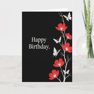 Carte d'anniversaire à contraste noir