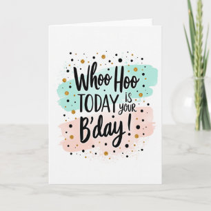Carte d'anniversaire à coup de pinceau aquarelle