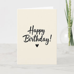 Carte d'anniversaire à coup de pinceau artistique