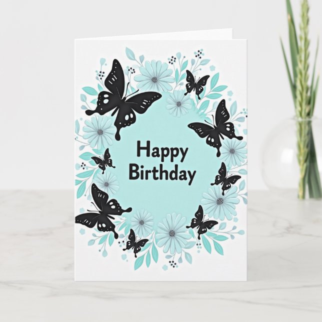 Carte d'anniversaire à couronne d'insectes (Devant)