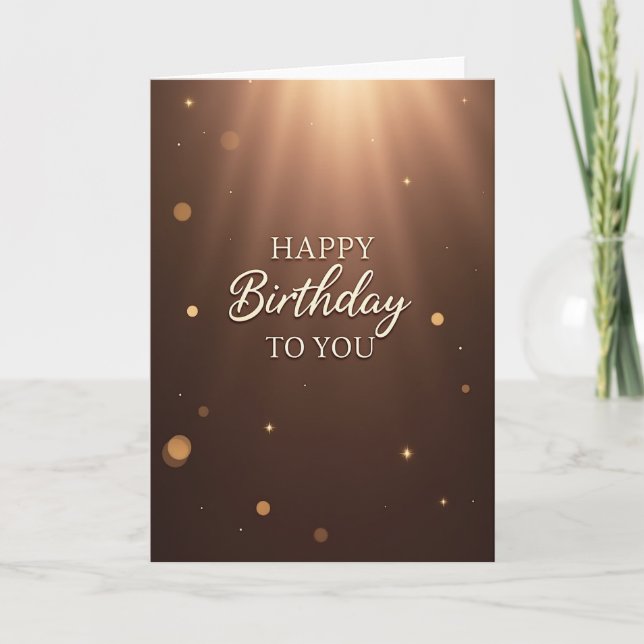 Carte d'anniversaire à dégradé chaud (Devant)