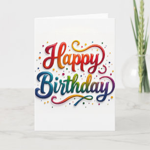 Carte d'anniversaire à dégradé de couleurs joyeux