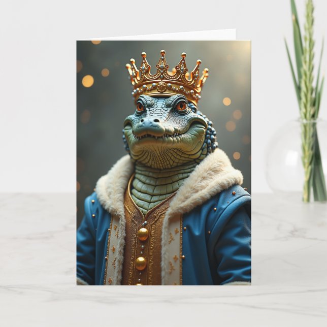 Carte d'anniversaire à écailles royales (Devant)