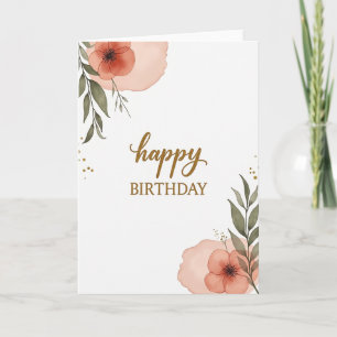 Carte d'anniversaire à écriture chaleureuse