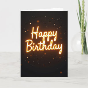 Carte d'anniversaire à écriture lumineuse