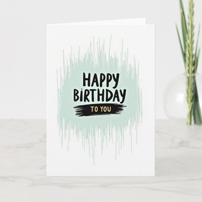 Carte d'anniversaire à écriture moderne (Devant)