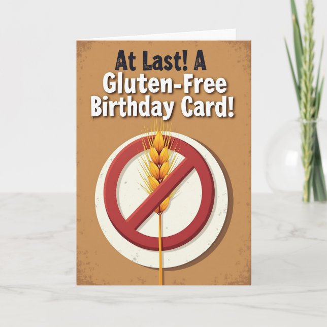 Carte d'anniversaire à emblème de grain (Devant)