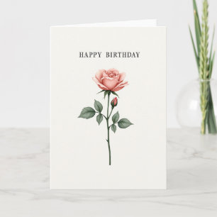 Carte d'anniversaire à fleurs délicates
