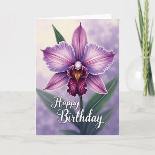 Carte d'anniversaire à fleurs ornées