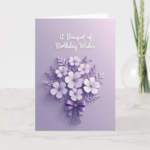 Carte d'anniversaire à floraison de lilas