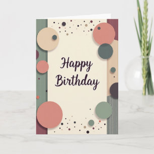 Carte d'anniversaire à formes douces