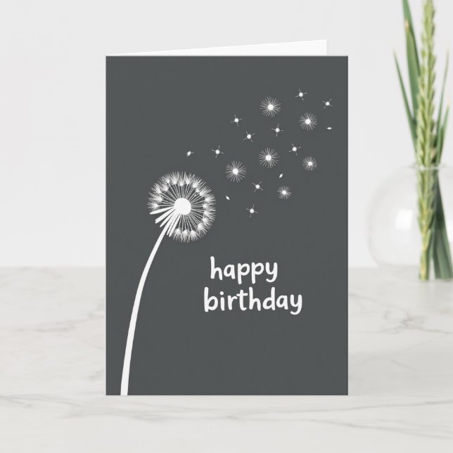 Carte d'anniversaire à graines flottantes (Devant)