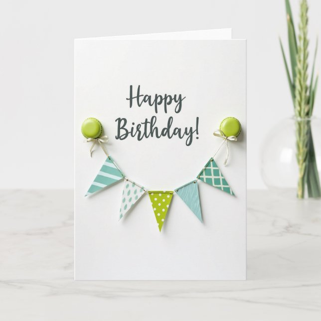 Carte d'anniversaire à guirlande vibrante (Devant)