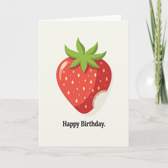 Carte d'anniversaire à la baie sucrée (Devant)