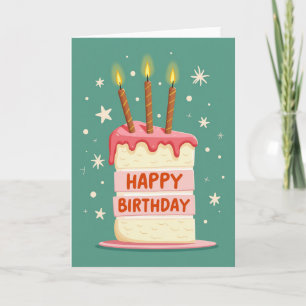 Carte d'anniversaire à la bougie
