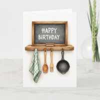 Carte d'anniversaire à la craie rustique