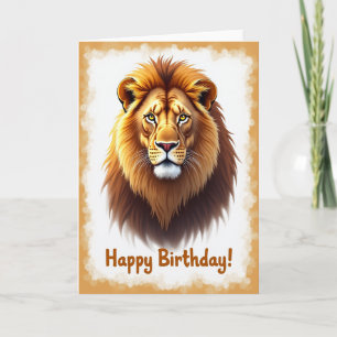 Carte d'anniversaire à la crinière enflammée