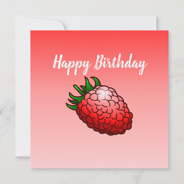 Carte d'anniversaire à la framboise (Devant)