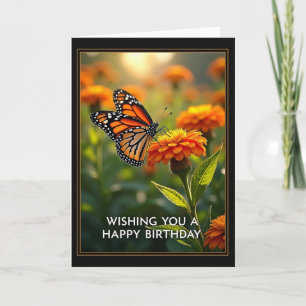 Carte d'anniversaire à l'aile ambre