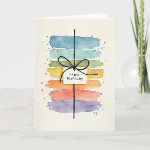 Carte d'anniversaire à l'aquarelle