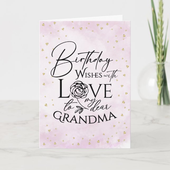 Carte d'anniversaire à l'aquarelle minimaliste Gra (Devant)